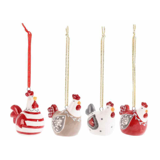 Set 4 figurine Gaini Paste ceramica multicolora  5,5 x 4 x 6 H