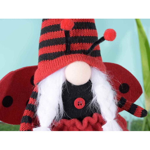 Set 2 figurine Gnomi textil multicolor 21x9x30 cm