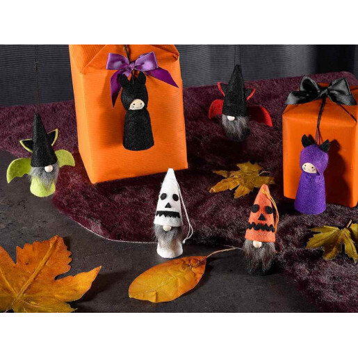 Set 6 figurine Halloween textil multicolor cm 7 x 8 H