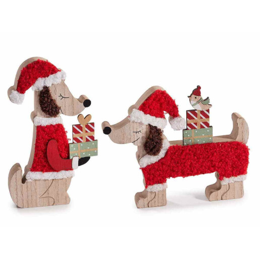 Set 2 figurine Catelusi Craciun cm 10,5 x 2 x 17,5 H