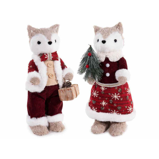 Set 2 figurine Vulpite Craciun cm 15 x 15 x 36 H
