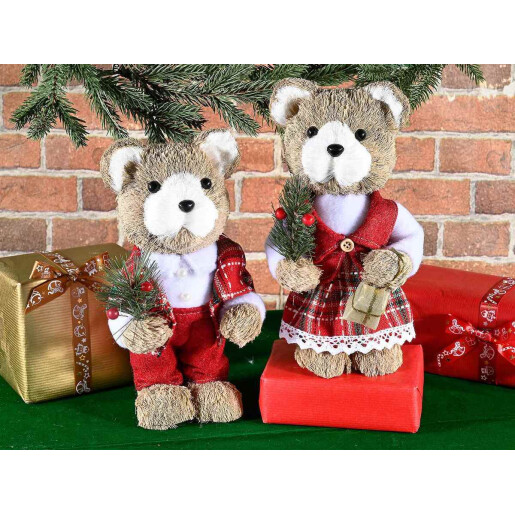 Set 2 figurine Craciun Ursuleti cm 13 x 11 x 25 H