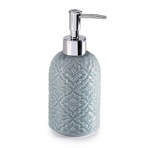 Set 3 dispensere sapun lichid ceramica gri Ø 7,5 cm x 18,5 H, 320 ml