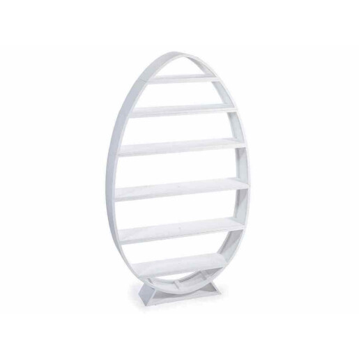 Raft decor Ou lemn alb 70 x 15 x 122,5 H