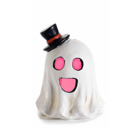 Set 2 figurine Halloween Fantoma teracota multicolora cu led Ø 13,5 cm x 21 H