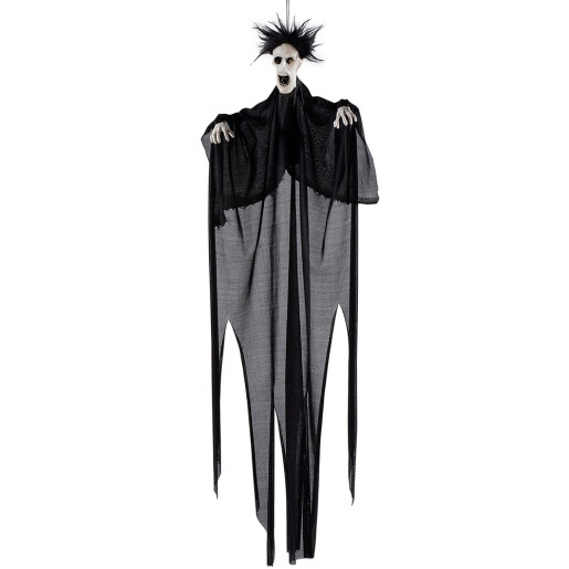 Figurina Halloween Fantoma neagra cu led cm 60 H