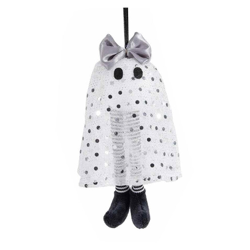 Set 3 decoratiuni Halloween Fantoma textil multicolor cm 17 H