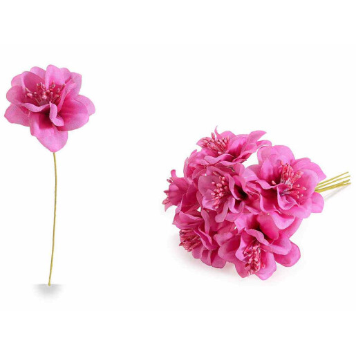 Set 60 flori artificiale roz 3x13 cm