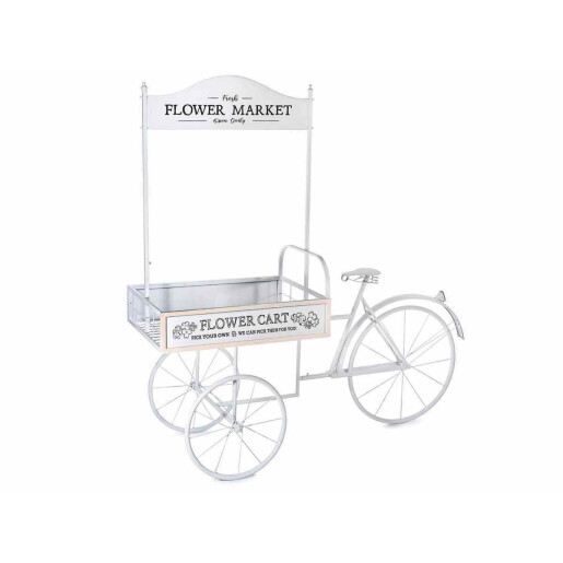 Raft tip expozor Bicicleta alb negru 165x67.5x168 cm