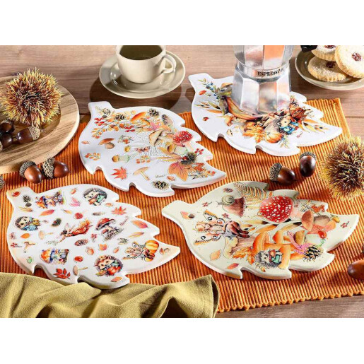 Suport vase fierbinti pluta natur ceramica multicolora Leaf 15 x 23 H
