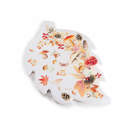 Set 4 suporturi vase fierbinti pluta natur ceramica multicolora Leaf 4 x 15 x 23 H