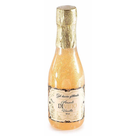 Gel dus cu sclipici aroma Vanilie II Ø 5 cm x 17 H, 190 ml