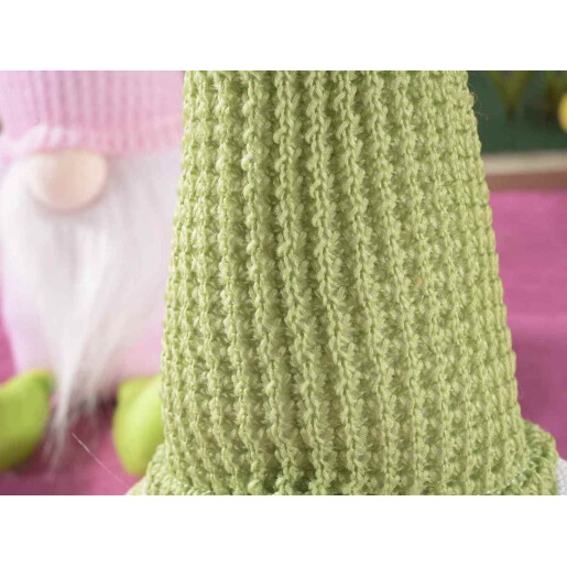 Set 3 figurine Gnomi textil multicolor 13x13x28 cm