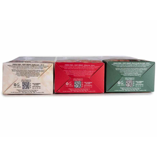 Set 3 creme picioare parfumate 3 perechi sosete cadou Craciun Winter cm 8,5x5,5x18 H, 60 ml