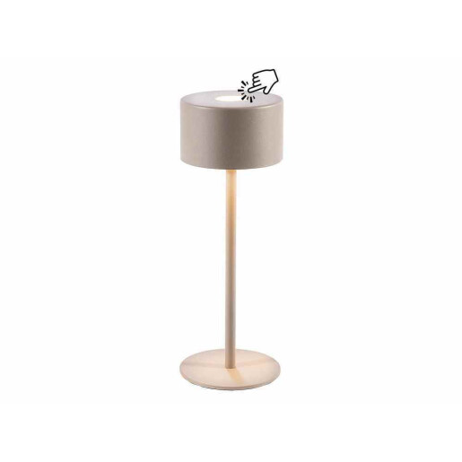 Veioza cu led fier maro taupe Ø 9 cm x 25 H
