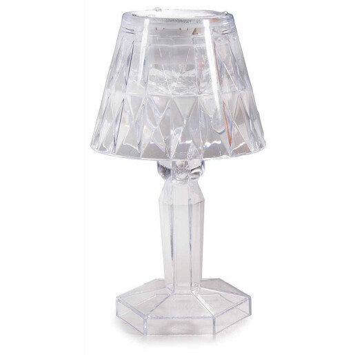 Veioza plastic transparent cu led Ø 6,5 cm x 12 H