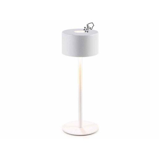 Veioza cu led fier alb Ø 9 cm x 25 H