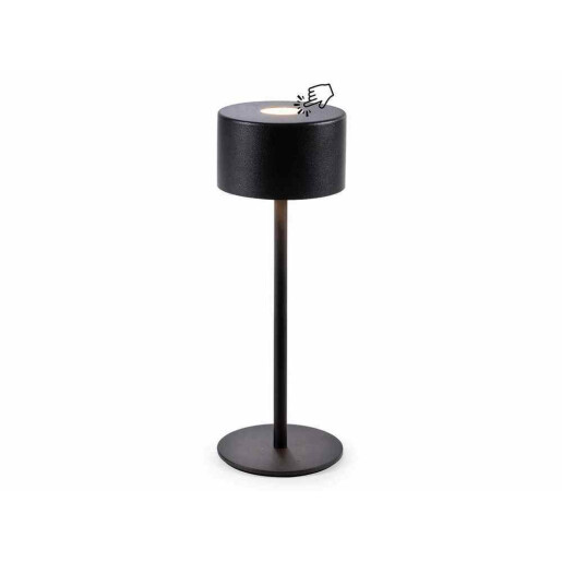 Veioza cu led fier negru Ø 9 cm x 25 H