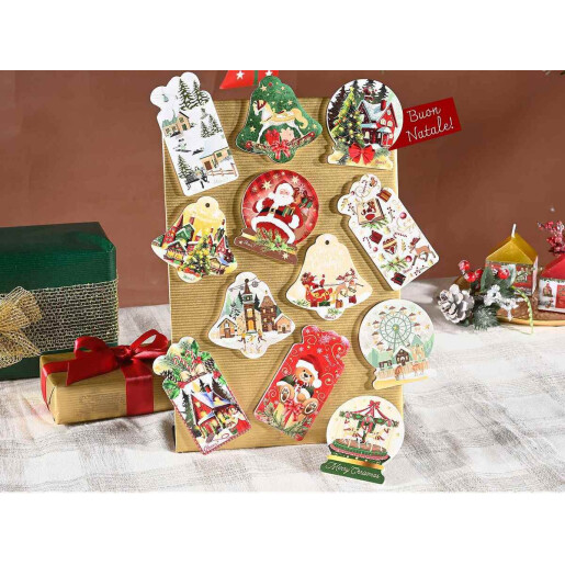 Set 12 magneti Craciun 7.5x7.5 cm, 5x10 cm