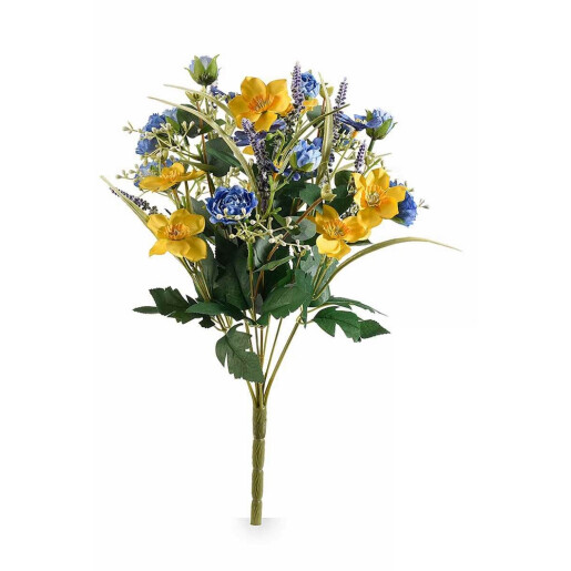 Buchet flori artificiale Narcise, Lavanda, Peonia 44 cm