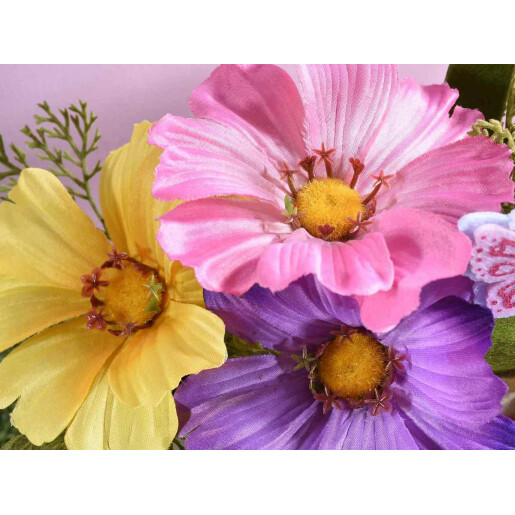 Buchet artificial Maci si flori de camp 55 cm