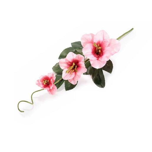 Floare artificiala roz verde cm 26 H