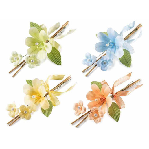 Set 4 flori artificiale multicolore cm 25 H