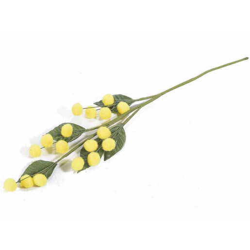 Set 20 crengute Mimoza artificiala 34 cm