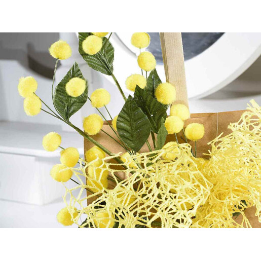 Set 20 crengute Mimoza artificiala 34 cm