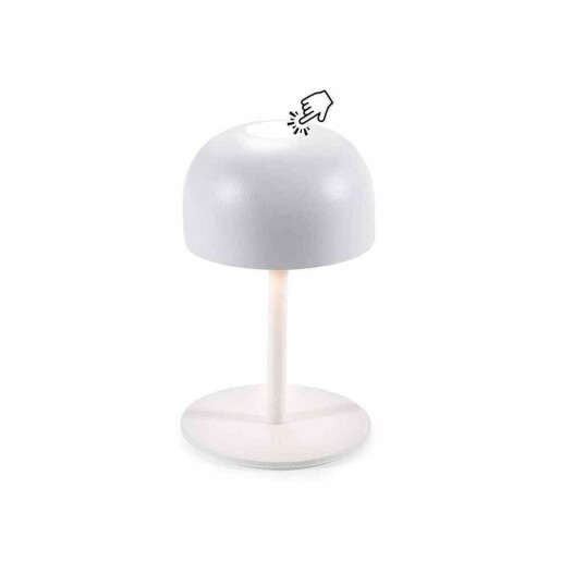 Veioza cu led fier alb Ø 9 cm x 15 H