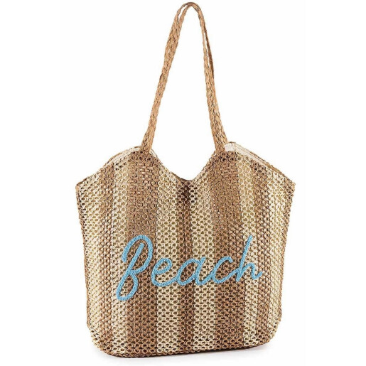 Geanta plaja maro albastra Beach cm 48x18x64 H