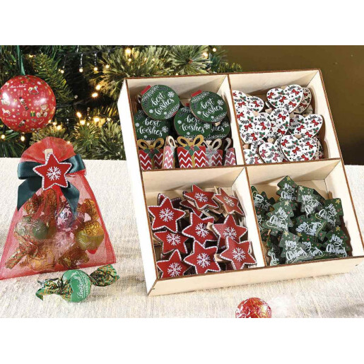 Set 100 ornamente brad Craciun cm 3 x 4 H