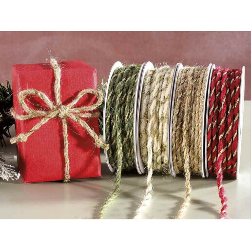Set 4 role panglica textil multicolor 5 mm x 10 m