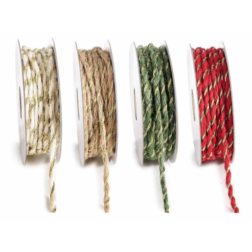 Set 4 role panglica textil multicolor 5 mm x 10 m