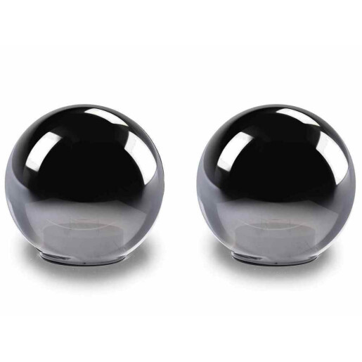 Set 2 sfere decorative sticla gri cu led Love Dream Ø 12 cm x 10,5 H 