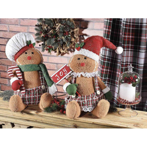 Set 2 figurine Turta Dulce textil multicolor 26x17x32 cm