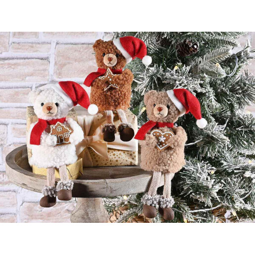 Set 3 figurine Ursuleti Craciun cm 9x6,5x17 H 
