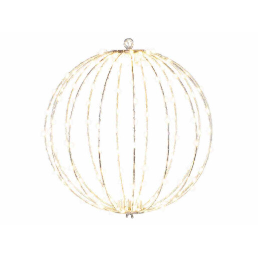 Sfera decorativa metal 192 leduri, 30 cm