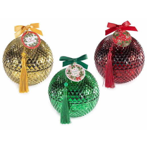 Set 3 lumanari parfumate Craciun Ø 10,5 cm x 12 H