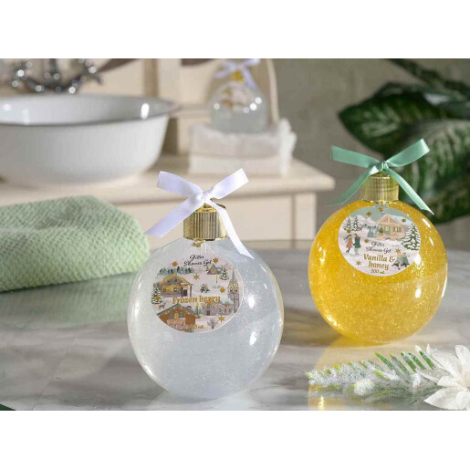 Set 2 geluri dus, cadou Craciun Winter Ø 9,5 cm x 12,5 H, 2x500 ml