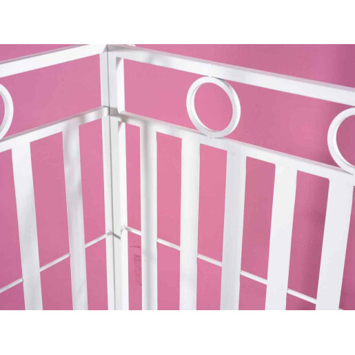 Banca gradina cu pergola fier alb 140x47x215 cm