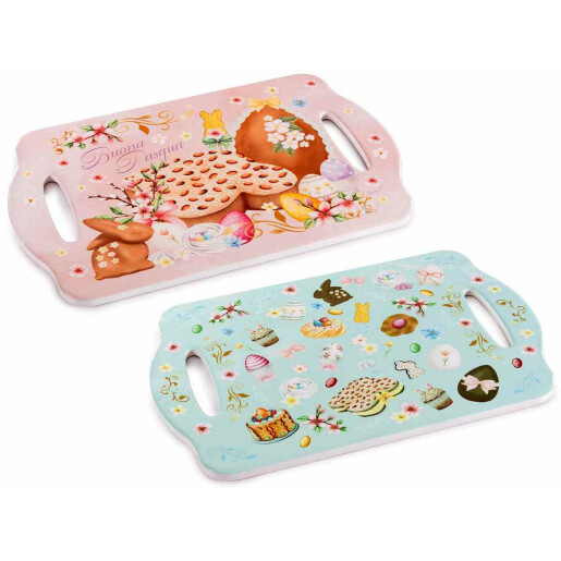 Set 2 tavi Paste ceramica multicolora 28x18 cm
