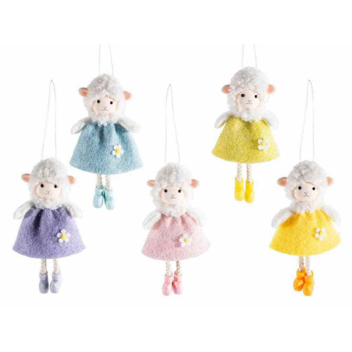 Set 5 figurine Oite Paste textil multicolor cm 7 x 13 H