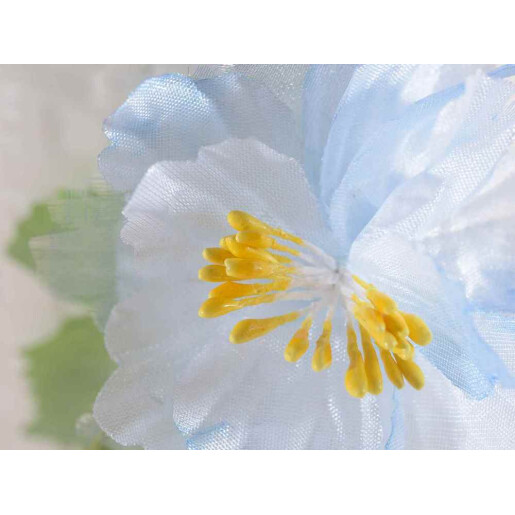 Floare artificiala Peonia albastra verde 16 cm