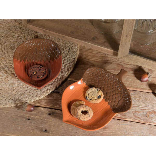 Set 2 platouri ceramica Ghinda cm 16,5 x 21,5 H