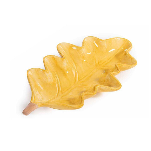 Set 2 tavi decorative ceramica Frunze 22,5 x 13 x 3,5 H