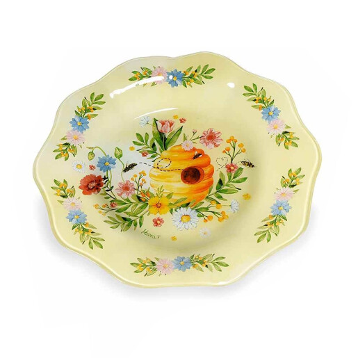 Set 6 farfurii sticla multicolora 30 cm, 25 cm, 20 cm