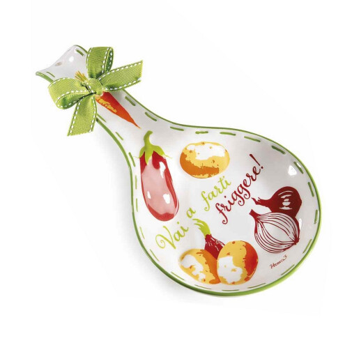 Set 2 suporturi linguri ceramica multicolora 12 x 24 H