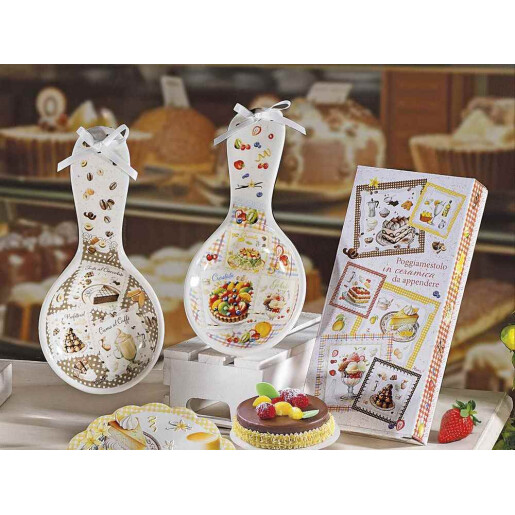 Set 2 suporturi linguri ceramica multicolora Sweets 2 x 11,5 x 24 H
