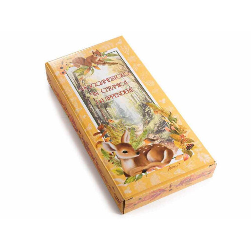 Set 2 suporturi linguri ceramica multicolora Forest cm 11,5 x 24,5 H